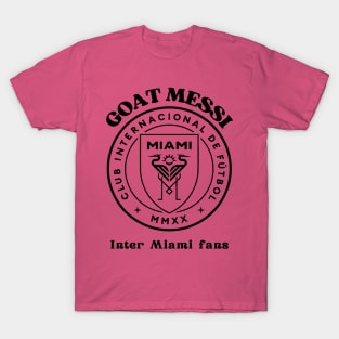 inter miami fans goat leo messi T-Shirt